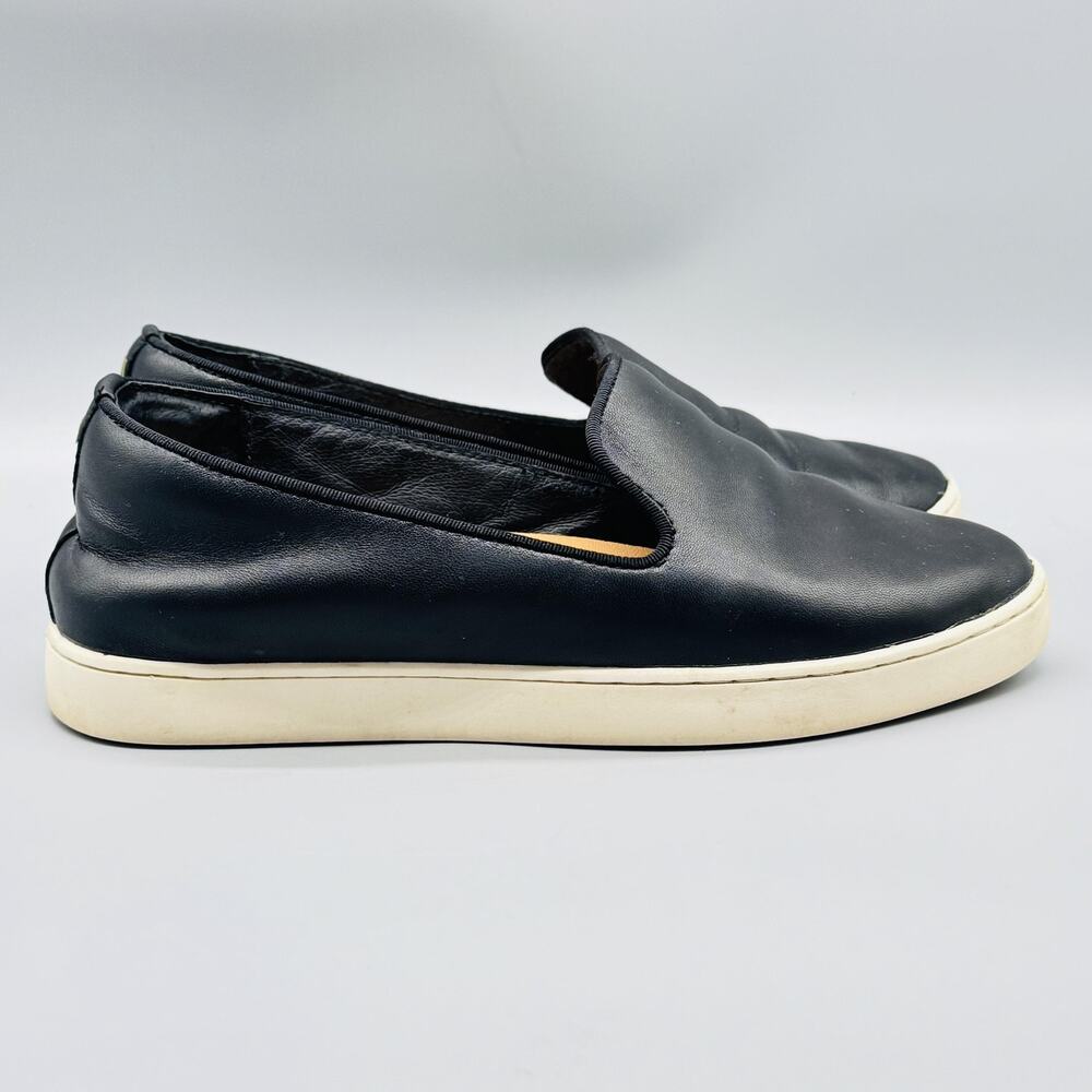 Birdies Shoes Womens 7 Black Leather Slip On Loafers Sneaker Casual Comfort